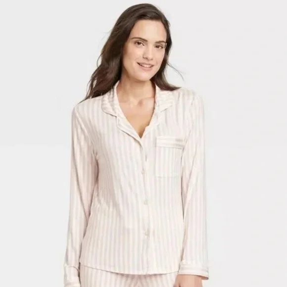 Women’s Stars Above Beautifully Soft Modal Blend Pajama Set - Pink Stripes - Picture 2 of 5